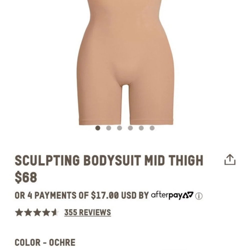 Skims sculpting body suit mid thigh